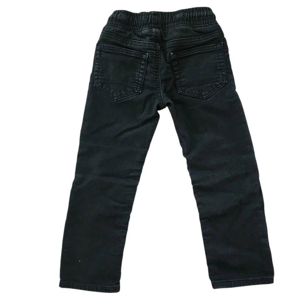 Cat & Jack Boys Pull-On Soft Denim Jeans Bundle (Size 4T) – Black & Dark Grey